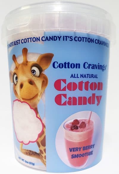 berry smoothie flavored cotton candy